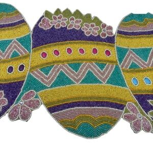Kohl’s Beaded Egg Runner celebrate Easter together purple yellow green p…